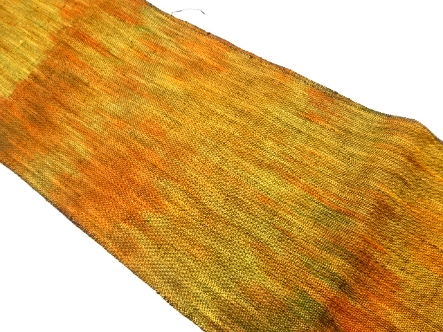 手織り真綿紬織柄開き名古屋帯